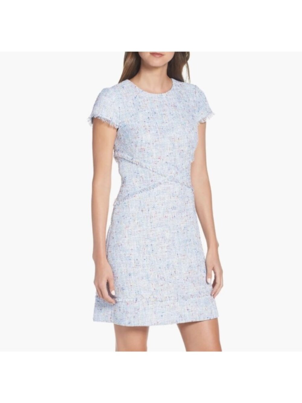 Eliza J Light Blue Tweed Dress Size 10